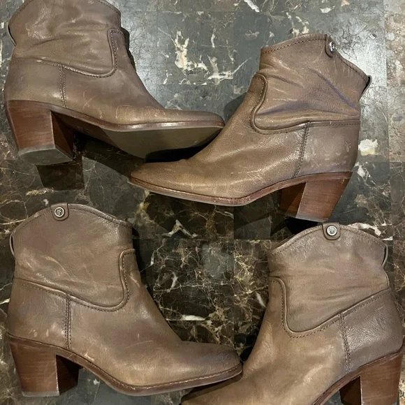Frye Women Stylish Brown Ankle Boots Lot of 2 - Picture 2 of 9